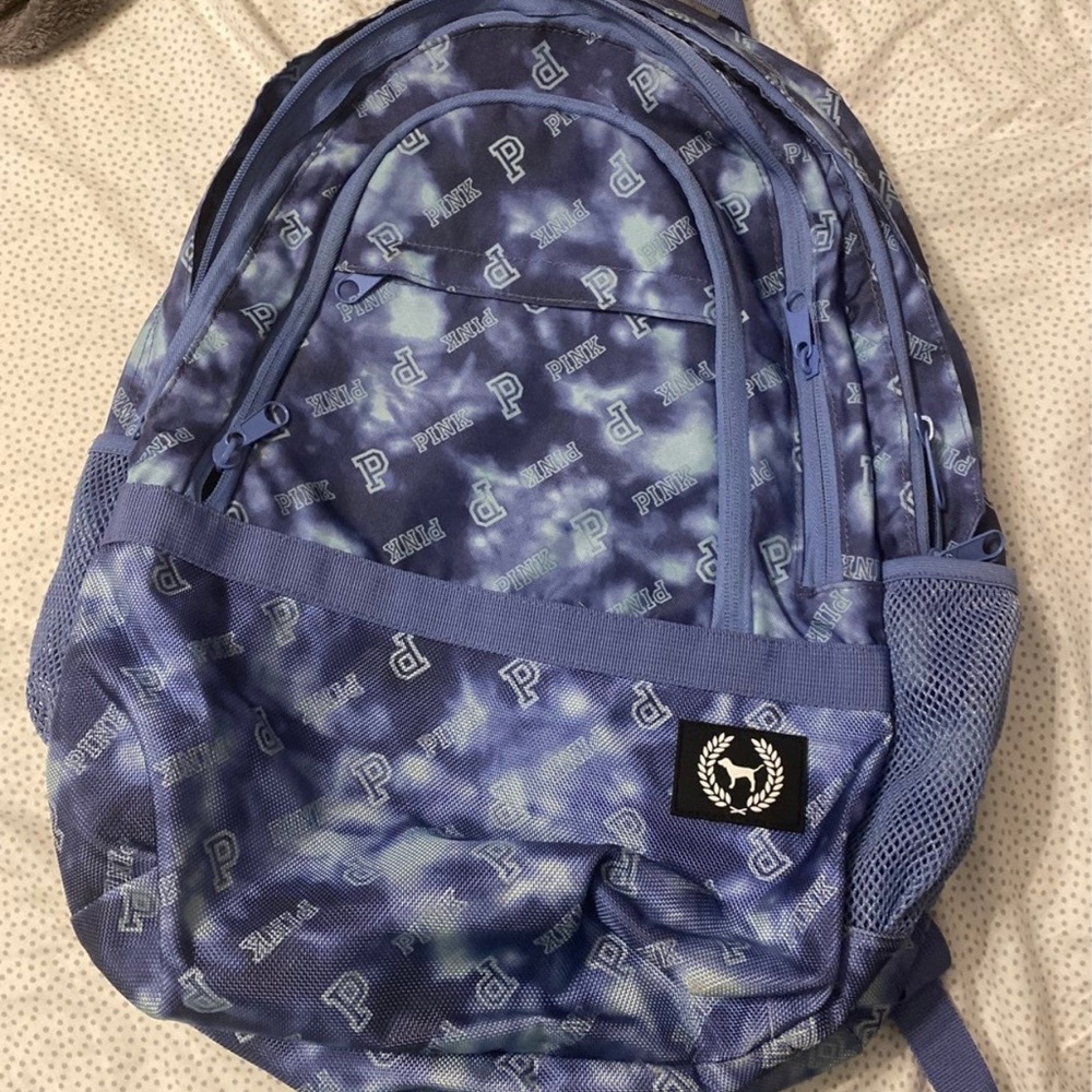 Tie-dye collegiate backpack